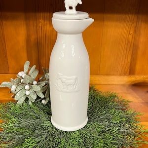 Stoneware exclusive cow milk jug from pier one